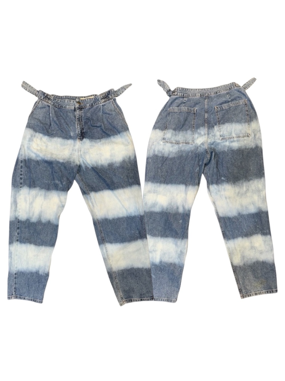 Blue and White Tie-Dye Jeans